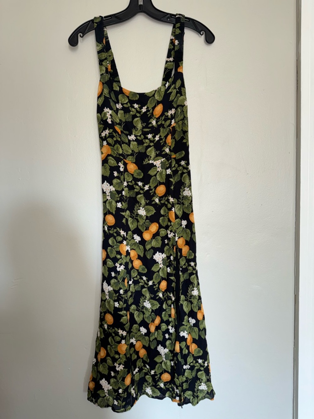 Reformation Dominique Midi Dress In Clementines Sz 4 - Picture 5 of 13